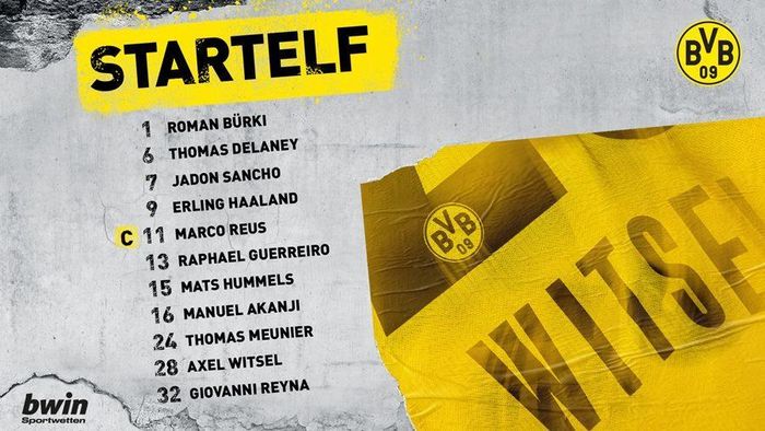 Đội hình xuất phát của Dortmund