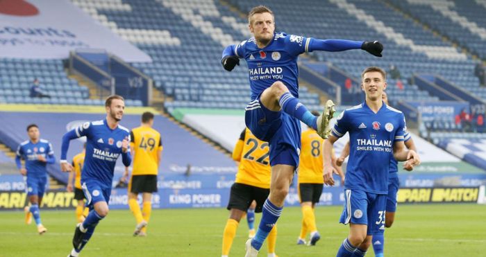 Leicester có 3 điểm nhờ công của Vardy