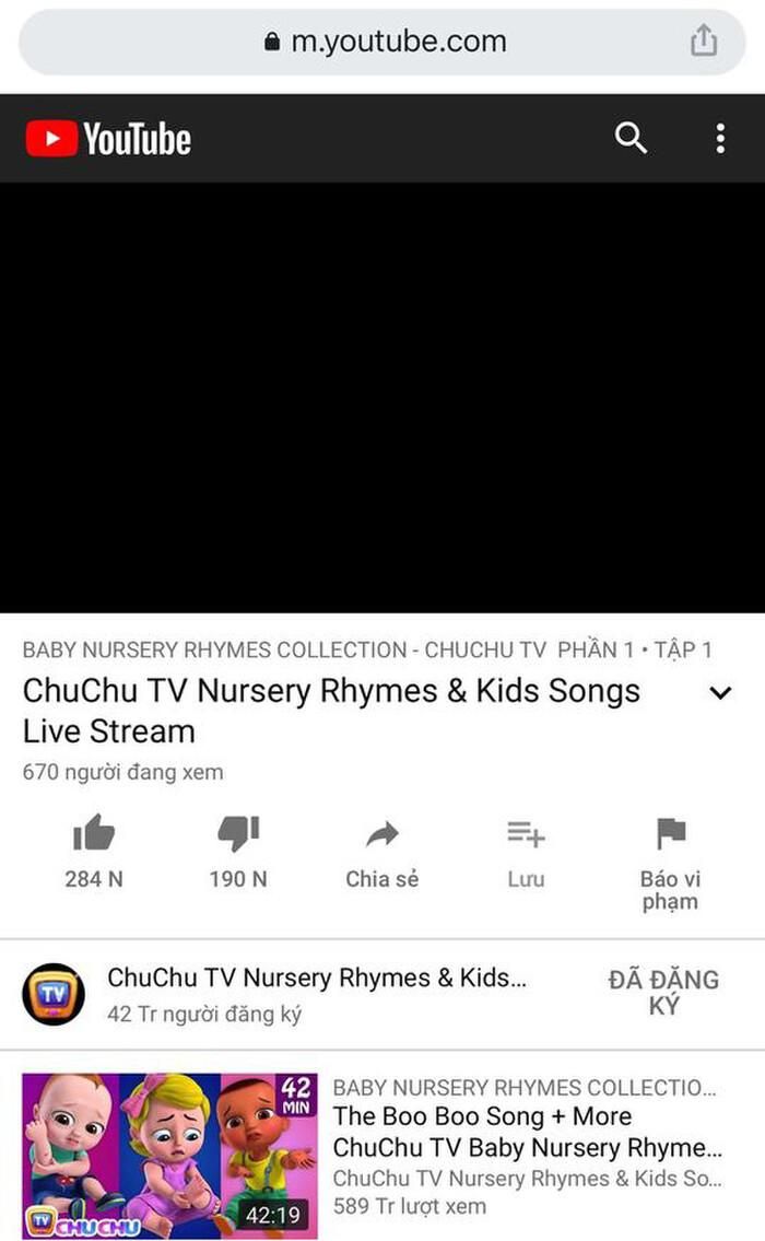 Lỗi không hiển thị video xảy ra trên cả YouTube nền tảng web lẫn trên điện thoại. (Ảnh: Internet)
