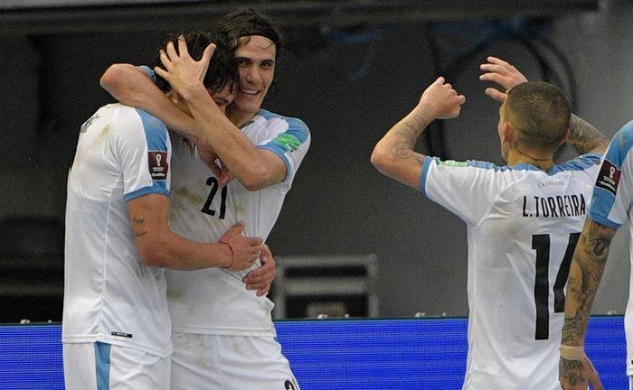 Ngay trong trận đấu tái xuất cùng ĐT Uruguay, Cavani đã 'nổ súng"