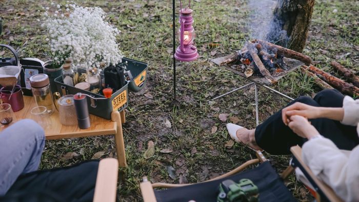  Không gian camping rất quan trọng, chúng tôi luôn tìm cách bày biện đẹp mắt và phù hợp với phong cách chơi của nhóm nhất. 