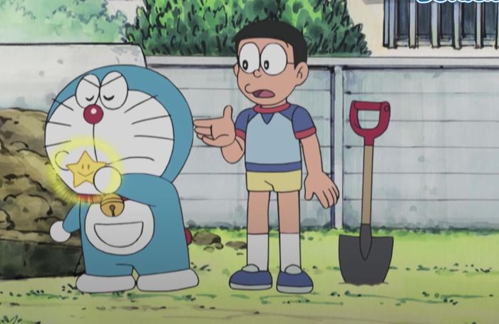  5. Sao băng: Trên thực tế, đây là món bảo bối bị lỗi của Doraemon. Công dụng của nó là biến những điều ước thành hiện thực, tuy nhiên vì lỗi nào đó mà mọi điều ước luôn bị biến tấu đi không thể lường trước được. Ví dụ như Chaien ước có bánh cá thì lại nhận được cái cây và bánh xe, ước kẹo mút thì xuất hiện cái ghế... Chính vì những sai lầm trong việc thực hiện điều ước đã biến sao băng thành món bảo bối rắc rối của Doraemon. Ảnh: TenAnime. 