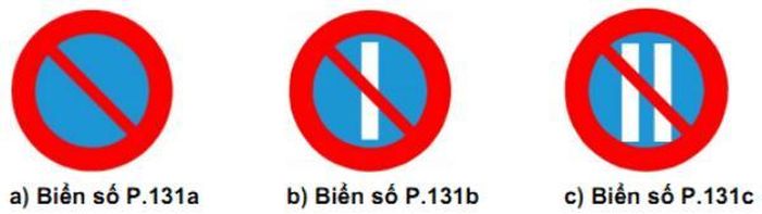 Biển "cấm đỗ xe". (Biển số P.131 (a, b, c))