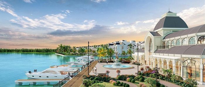 Không gian nhà hàng, cà phê trong và ngoài trời của bến thuyền Manhattan Glory. Ảnh phối cảnh.