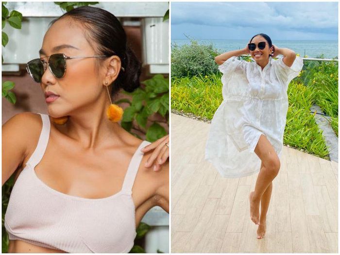 Ở độ tuổi 42, Đoan Trang vẫn giữ được nước da nâu căng bóng cùng vóc dáng "chuẩn không cần chỉnh".