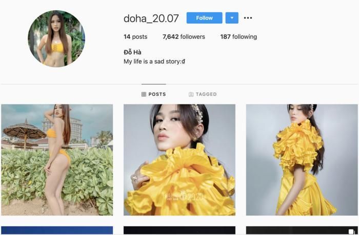 Sau khi đăng quang, Instagram của Hoa hậu Việt Nam 2020 hiện tại đã có hơn 7.600 người theo dõi. (Ảnh chụp màn hình)