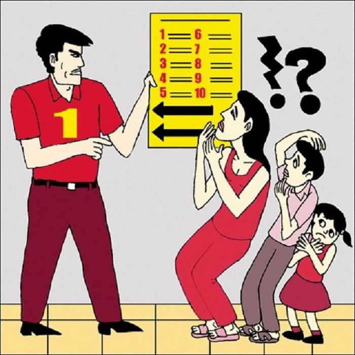  Người đàn ông gia trưởng luôn áp đặt vợ con phải làm theo những điều mình viết ra.