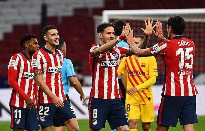 Niềm vui của các cầu thủ Atletico