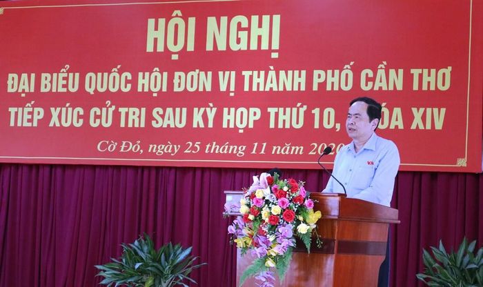 Đồng chí Trần Thanh Mẫn trả lời ý kiến của cử tri 