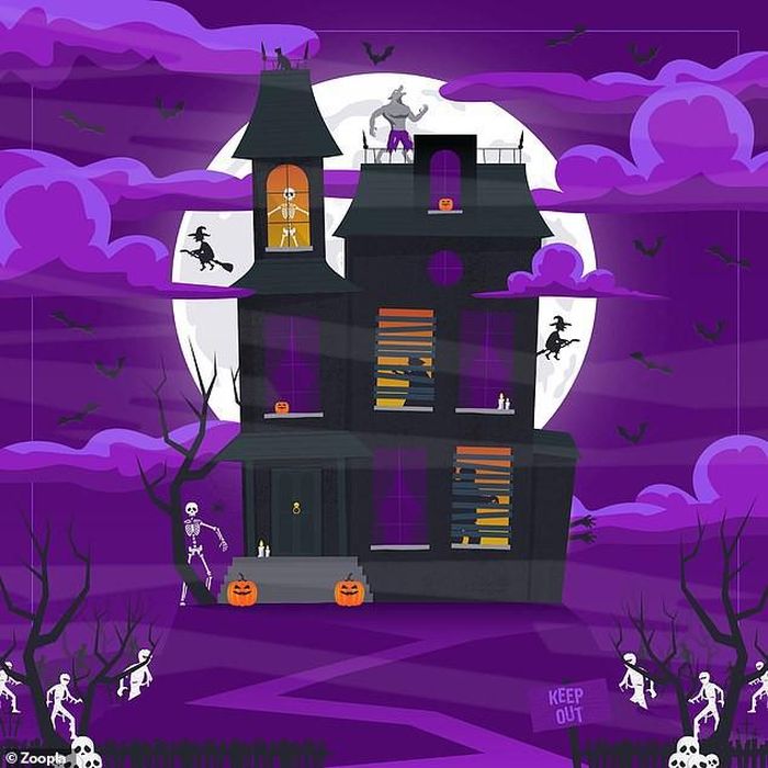 Dư âm của lễ hội Halloween, công ty bất động sản Zoopla (Anh) đã thách đố người chơi tìm thấy hồn ma trong bức tranh về ngôi nhà rùng rợn. Kỷ lục hiện tại cho câu đố này là 90 giây.