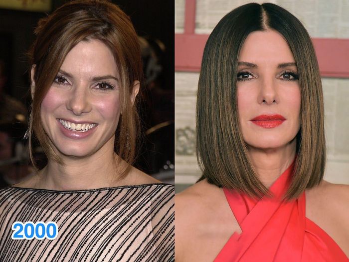  Sandra Bullock cũng là ngôi sao Hollywood nổi tiếng trẻ mãi không già. Dù đã bước sang tuổi 56, cô vẫn không để lộ dấu hiệu tuổi tác. Trong hai tác phẩm nổi tiếng gần đây là Bird Box và Băng cướp thế kỷ: Đẳng cấp quý cô, người hâm mộ khó lòng phát hiện tuổi thật của minh tinh từng được People vinh danh là Người phụ nữ đẹp nhất thế giới. Ảnh: Getty. 