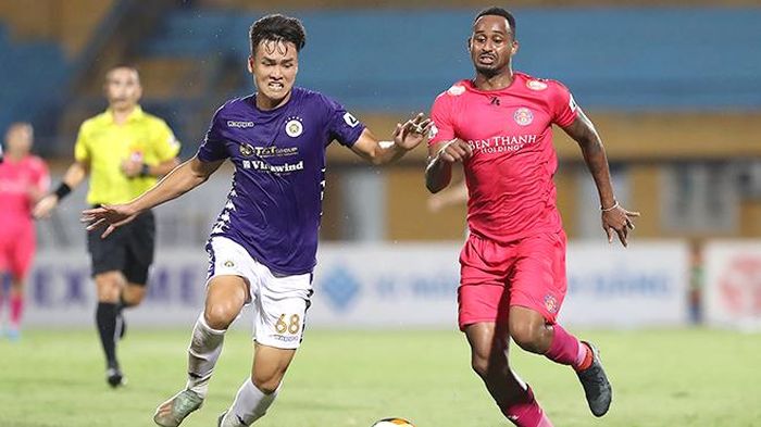 Việt Anh chơi rất tốt trong màu áo Hà Nội ở V-League 2020 nhưng không thể giúp U21 Hà Nội FC lọt vào VCK U21 QG