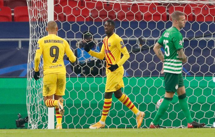  Anh là người ghi bàn ấn định chiến thắng 3-0 cho đội chủ sân Camp Nou từ chấm 11 m ở phút 28. Ở kỳ chuyển nhượng hè 2020, truyền thông Anh tiết lộ Man Utd muốn đưa Dembele về sân Old Trafford dưới dạng cho mượn, nhưng không thể đạt được thỏa thuận cuối cùng. Barca cũng không thể có chữ ký của Memphis Depay, người được kỳ vọng sẽ chơi ở hành lang trái trong sơ đồ 4-2-3-1 của HLV Koeman. 