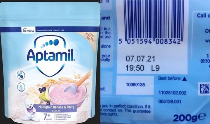 Sản phẩm bột ngũ cốc Aptamil cho trẻ trên 7 tháng tuổi bị thu hồi