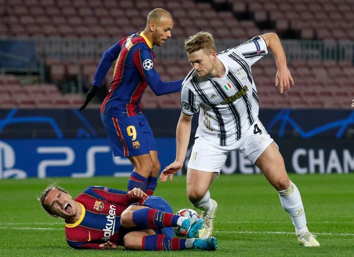 Griezmann chơi trọn 90 phút nhưng không thể giúp Barca có bàn danh dự trước Juventus. Ảnh: Reuters.
