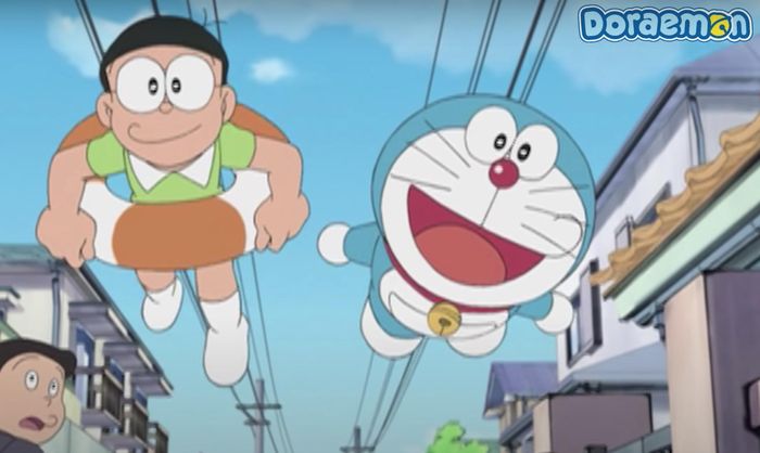  3. Thuốc viên như ý: Đúng như tên gọi, những viên thuốc thần kỳ này của Doraemon sẽ giúp người dùng được sống trong thế giới tưởng tượng của bản thân. Cụ thể, sau khi uống, nếu bạn nghĩ trong đầu điều gì, cơ thể sẽ cảm nhận được cảm giác đó. Nobita có thể tập bơi ngay trên bờ mà không cần ra biển hay hồ bơi. Nhưng điểm trừ của bảo bối này là nếu suy nghĩ lan man, tiêu cực quá thì không tốt cho người sử dụng. Ảnh: PopsKids. 