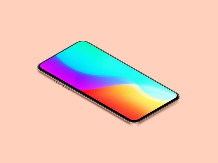 Một chiếc iPhone với màn hình siêu tràn viền, không tai thỏ. (Ảnh minh họa: MockupWorldHQ)