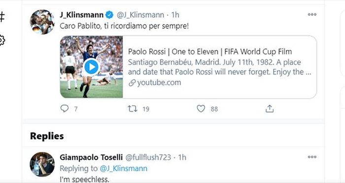 Danh thủ Klinsmann tri ân: "Pablito, chúng tôi luôn nhớ anh"