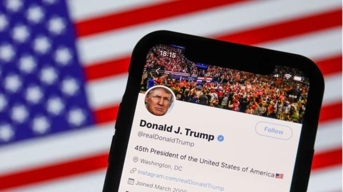 Tài khoản Twitter của ông Trump. (Ảnh: BBC)