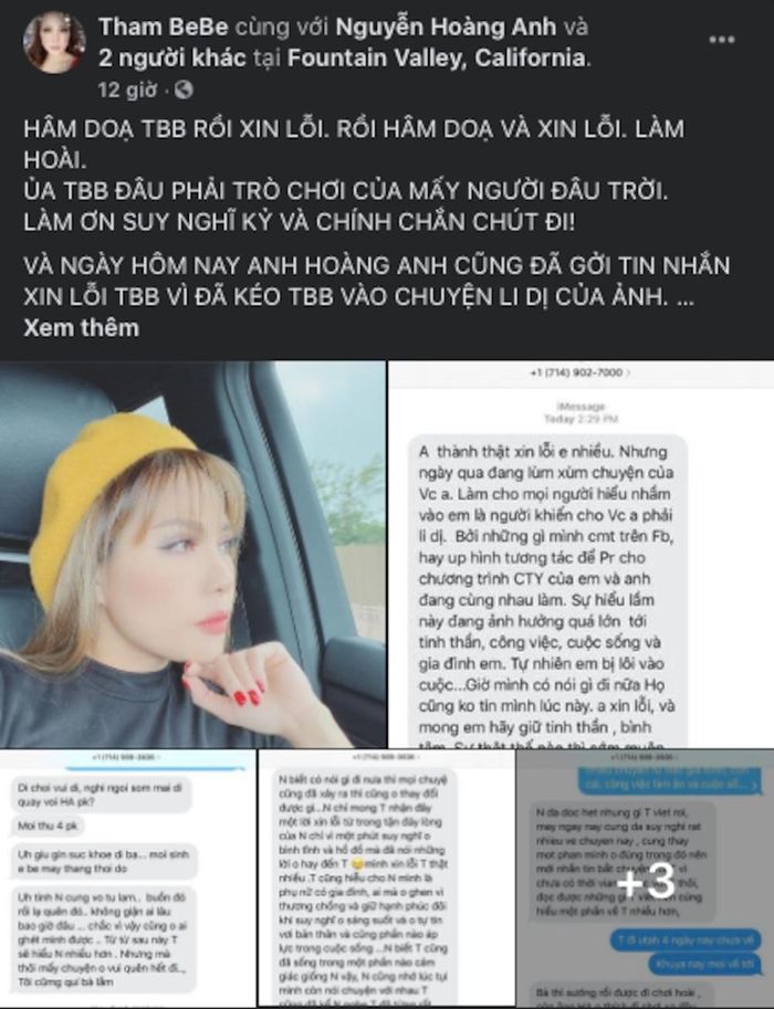 Thắm Bebe bức xúc vì Quỳnh Như đe dọa rồi lại xin lỗi