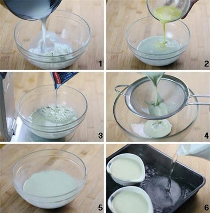 Thực hiện các công đoạn làm bánh flan thơm ngon, béo ngậy. Ảnh minh họa