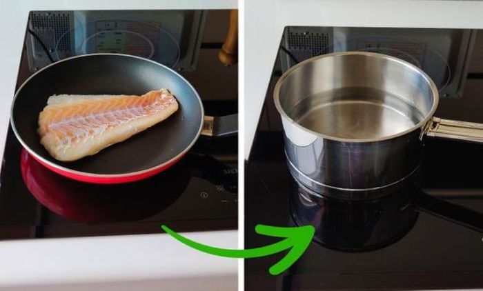Mùi tanh của cá khi rán cũng khó loại bỏ ngay cả khi bạn đã bật máy hút mùi hoặc mở cửa sổ. Trong trường hợp này, hãy đun sôi một cốc giấm pha với một cốc nước trên bếp ngay sau khi rán cá. Hơi nước từ giấm sẽ chống lại mùi tanh và loại bỏ nó khỏi nhà bếp của bạn.