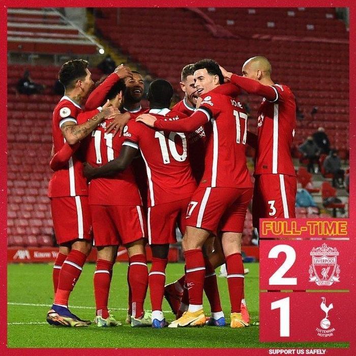 Liverpool giành chiến thắng 2-1 để leo lên ngôi đầu trên BXH Premier League