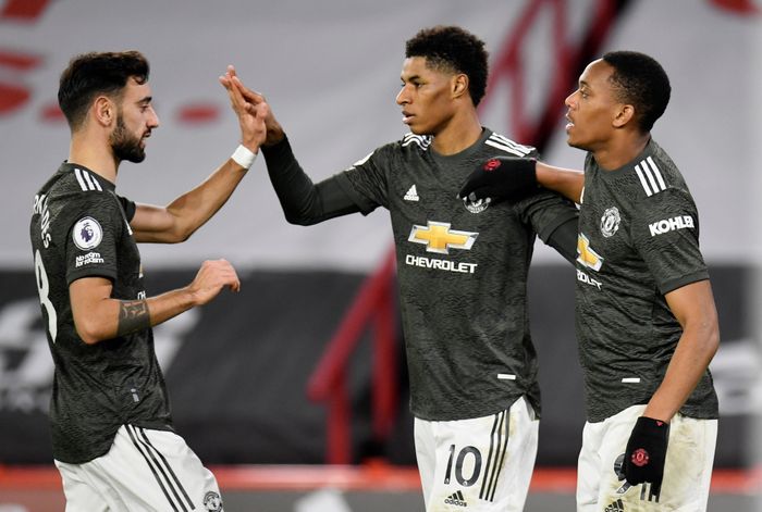 Man Utd duy trì phong độ ấn tượng trên sân khách. Ảnh: Reuters.