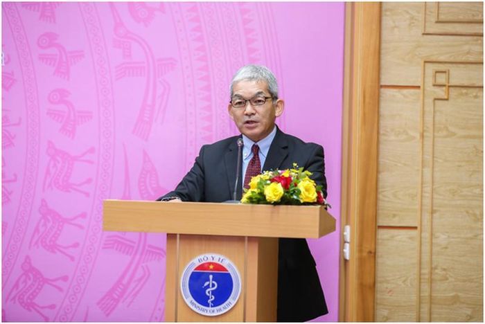 Ông Keiji Kaneko - Tổng Giám đôc Công ty Ajinomoto Việt Nam phát biểu tại Lễ Công bố. 