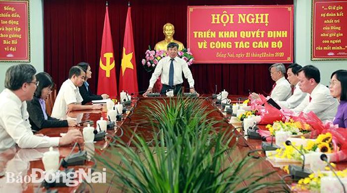 Phó bí thư thường trực Tỉnh ủy Hồ Thanh Sơn phát biểu tại hội nghị