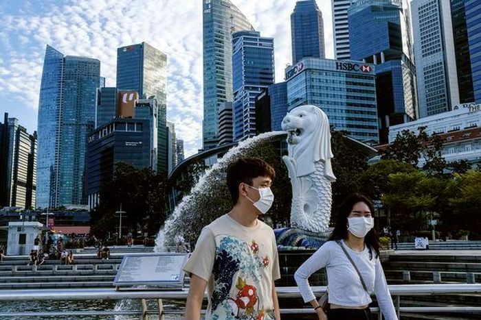 11 trường hợp nhập cảnh vào Singpore bị xác nhận dương tính sơ bộ với biến thể virus corona từ Anh. Ảnh: AP