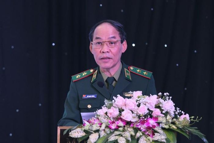 Trung tướng Đỗ Danh Vượng, Chính ủy BĐBP phát biểu tại hội nghị. Ảnh: Kim Nhượng