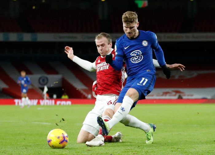  Werner trải qua 10 trận liên tiếp không ghi bàn cho Chelsea. Trong quãng thời gian này, anh đã tung 20 cú sút, 8 trong số đó là những cơ hội mười mươi, nhưng hiệu quả vẫn chỉ là con số 0. Ảnh: Reuters. 