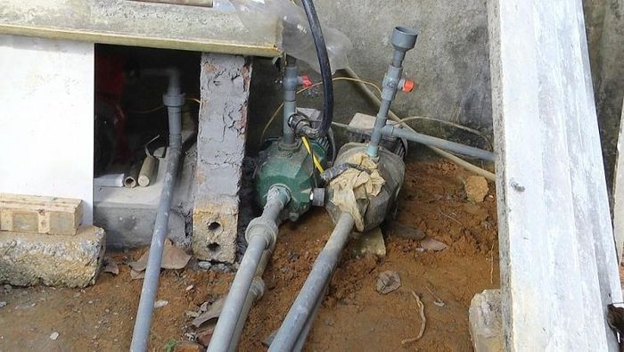 Mặc dù đã đào giếng sâu vài chục mét nhưng vẫn không có nước để sử dụng.