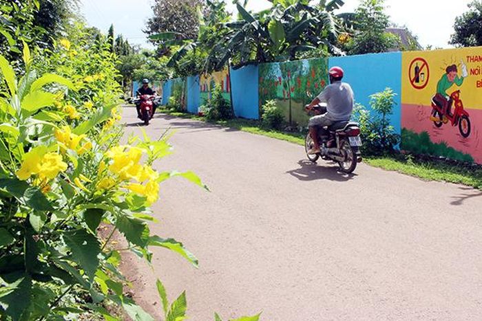 Đường bích họa ở xã Cây Gáo, H.Trảng Bom