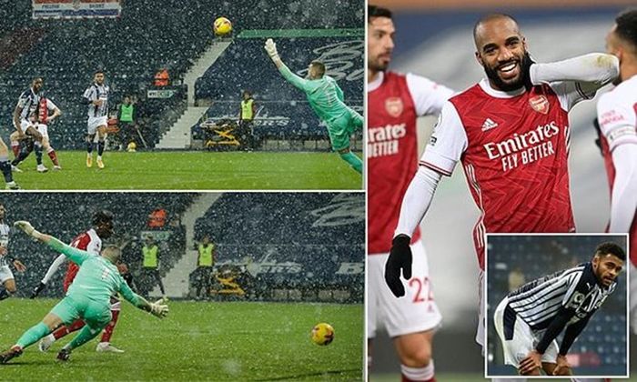 Arsenal thắng 4-0 trước West Brom. (Nguồn: Daily Mail)