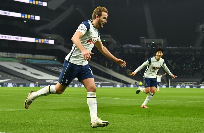Kane đang ở đỉnh cao sự nghiệp trong màu áo Tottenham. Ảnh: Getty.
