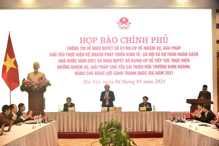 Họp báo Chính phủ về nhiệm vụ, giải pháp phát triển kinh tế, xã hội năm 2021