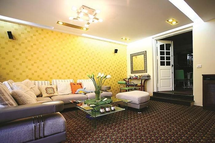 Nội thất vintage ấm cúng.