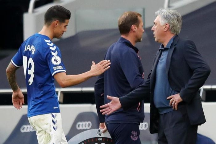 Ancelotti ảnh hưởng lớn đến quyết định tới Everton của James. Ảnh: Reuters.