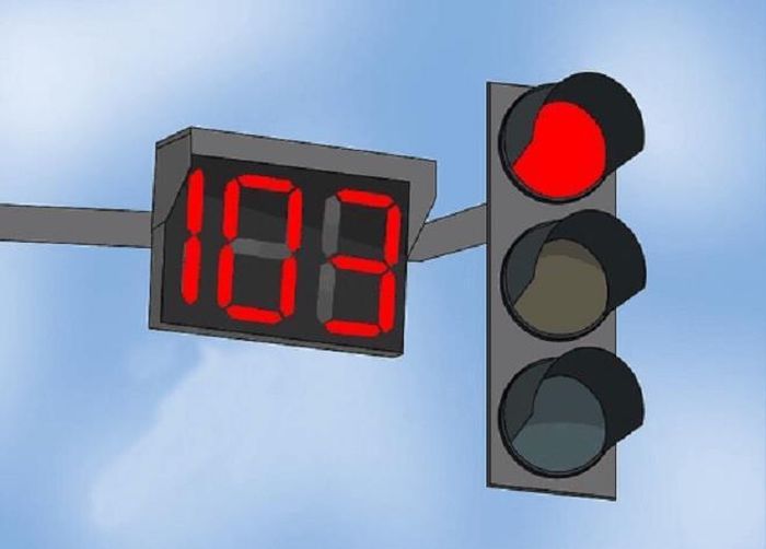 Nhiều người theo dõi đồng hồ đếm ngược đèn đỏ chỉ để... vượt đèn đỏ. (Ảnh: Internet)