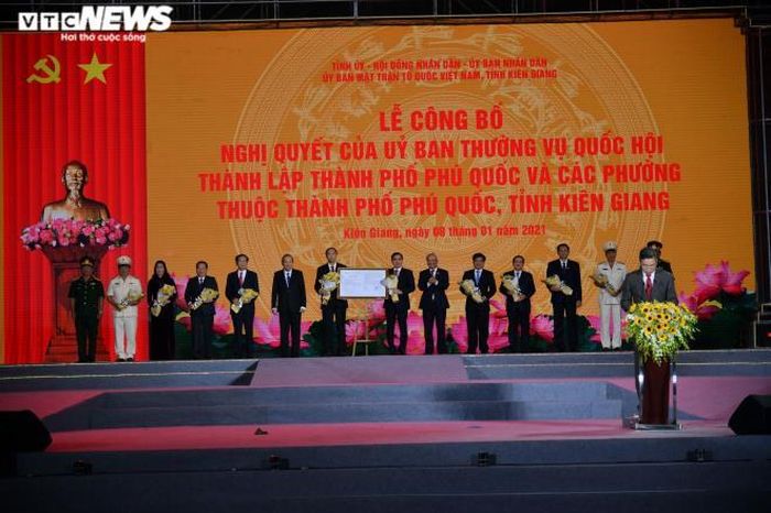 Lễ công bố TP Phú Quốc. (Ảnh: Phương Vũ)