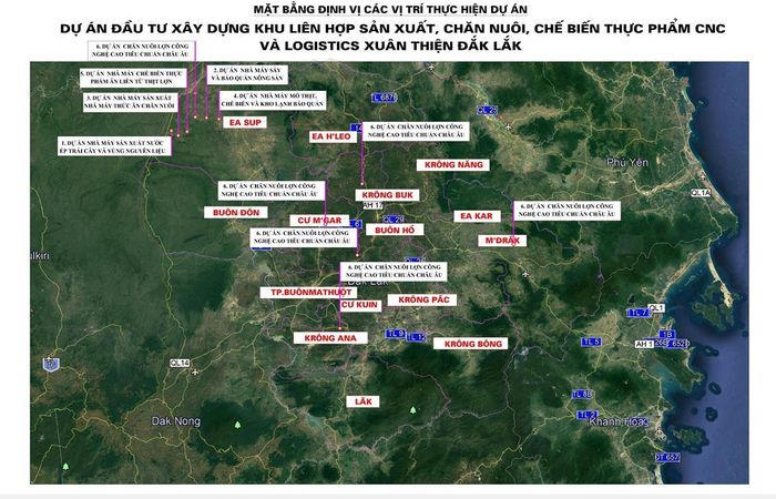 Vị trí thực hiện dự án.