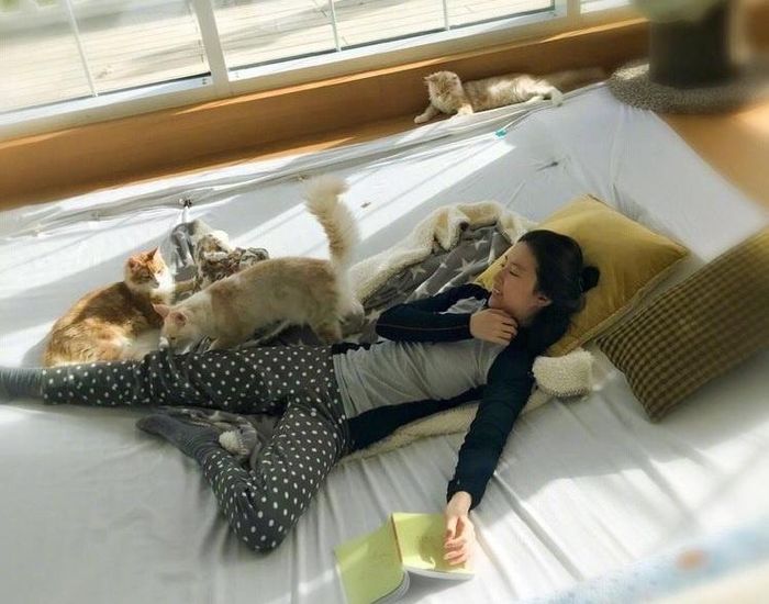 Nữ diễn viên có đời sống lành mạnh, chỉ ở nhà chăm sóc thú cưng và đọc sách.