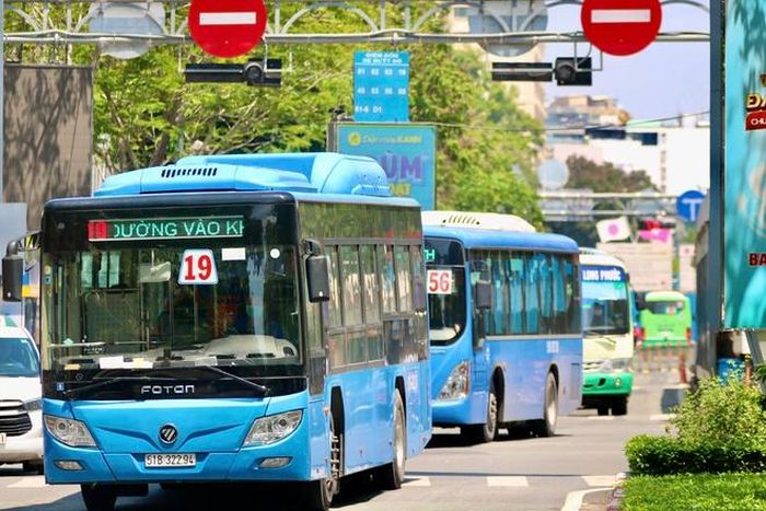 Hiện nay phần lớn xe buýt ở TP sử dụng dầu diezel hoặc khí nén thiên nhiên CNG, TP chưa có xe buýt điện