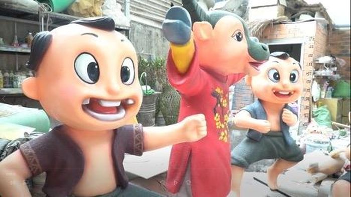  Tạo hình linh vật sống động với những gam màu nổi bật. (Ảnh: Nguyễn Huỳnh)