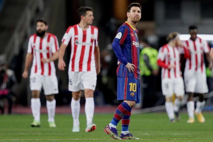  Barca 2 lần vượt lên bằng cú đúp của Antoine Griezmann. Tuy nhiên, Bilbao gỡ hòa 2-2 ở phút 90. Trong hiệp phụ, cú sút ngoạn mục của Inaki Williams khiến Barca ôm hận. 