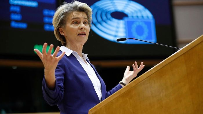  Bà Ursula von der Leyen nói châu Âu đã chờ đợi "bình minh mới" ở Mỹ từ lâu. Ảnh: AFP. 