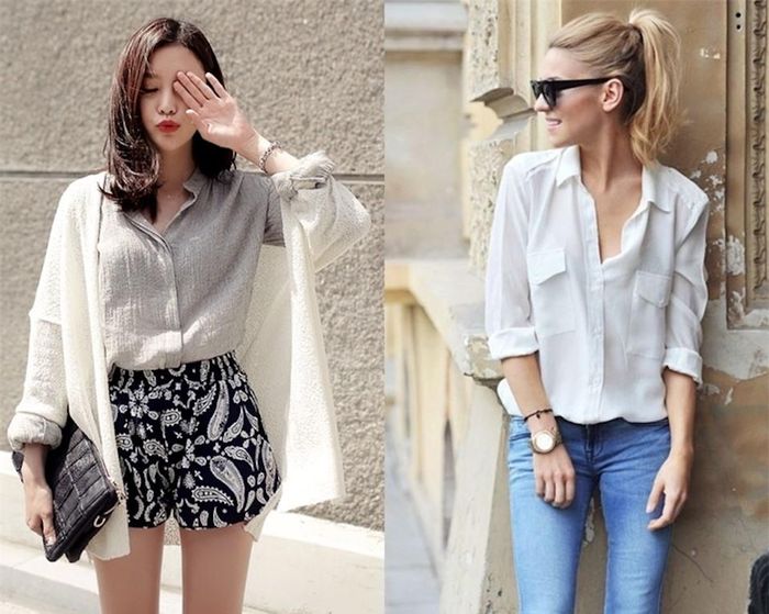Sơ vin áo không chỉ giúp chị emtrở nên lịch sự màvẫn trẻ trung, gọn gàng.