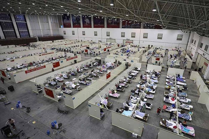  Một bệnh viện dã chiến ở Vũ Hán. Ảnh: AFP. 